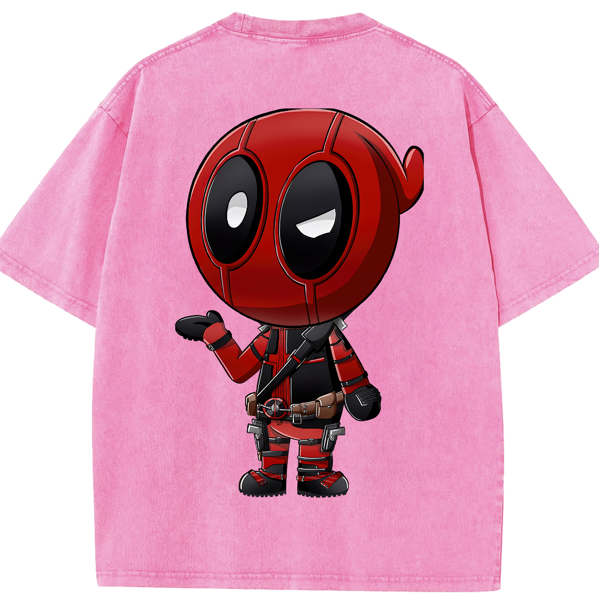 （画像用） Deadpool デッドプール 綿100% ヴィンテージ風 半袖Tシャツ（背面プリント）